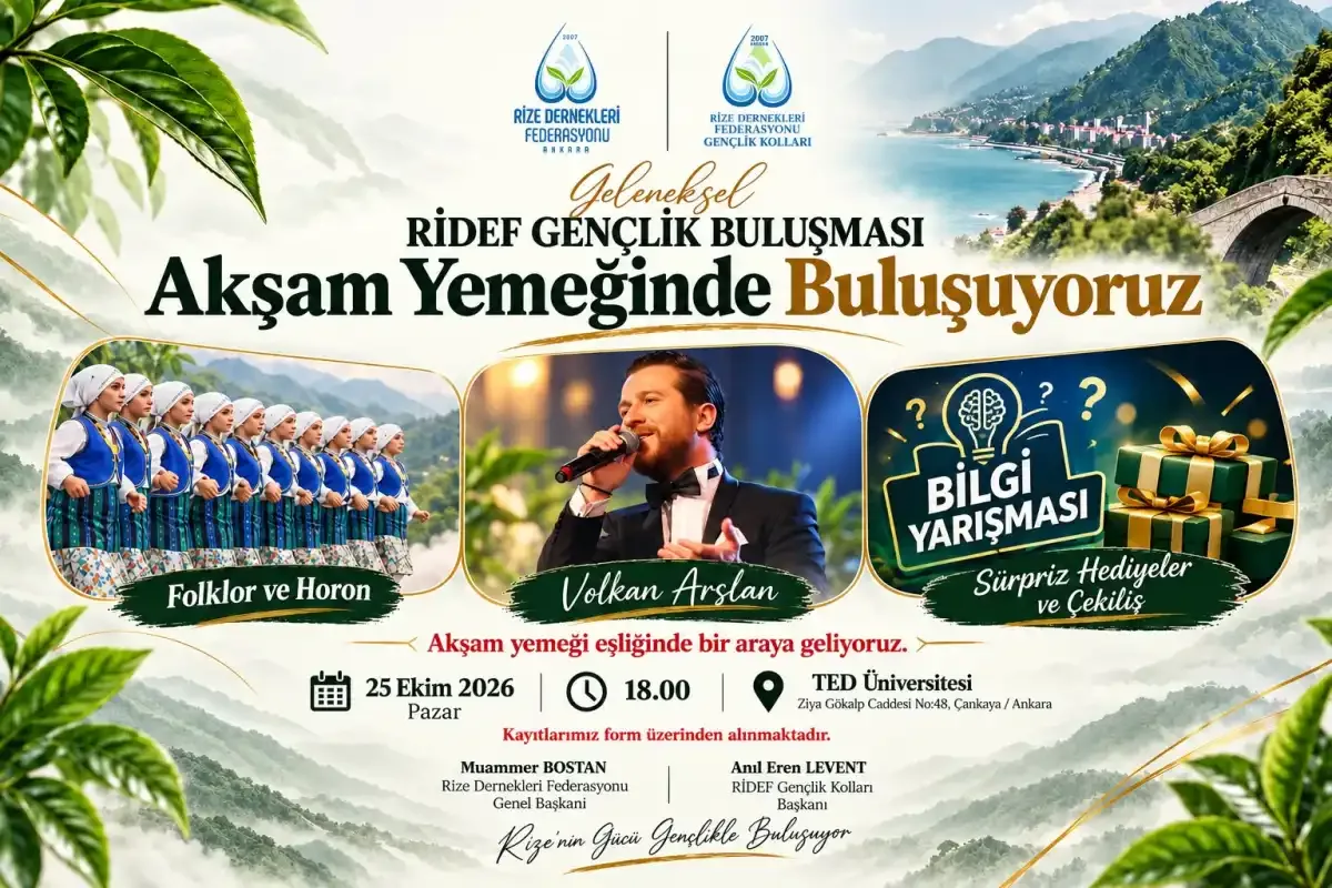 Rizeli üniversiteliler RİDEF’in akşam yemeğinde buluşuyor